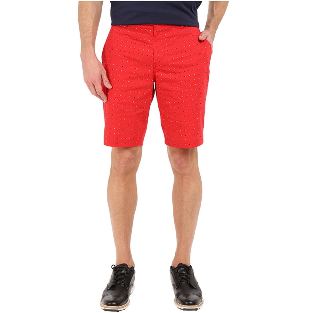 NEW Nike Golf Modern Dri Fit Red Printed Shorts